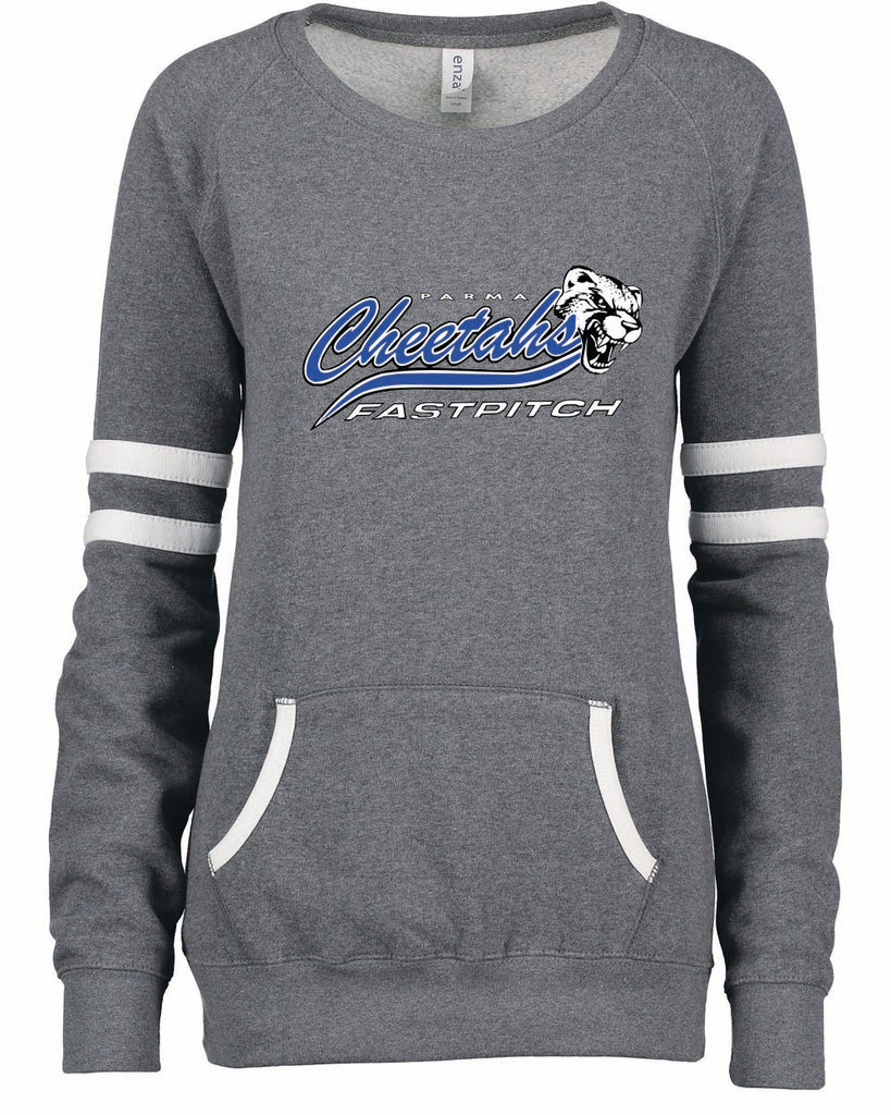 Cheetah on Raglan Crew