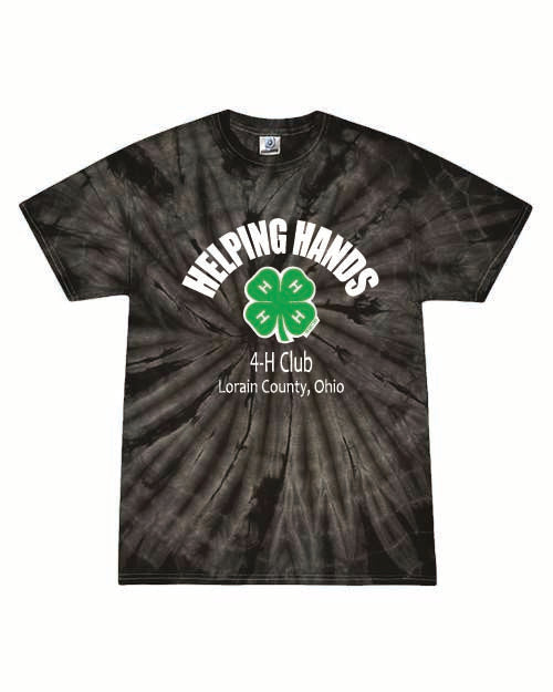 Helping Hands Black tie dye tshirt