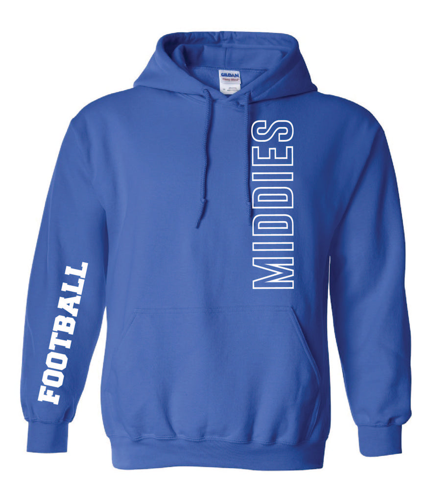 Middies Royal Blue Hoodie - choose sport for sleeve