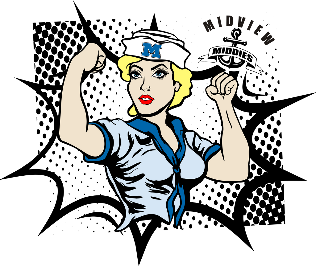 Lady middie Midview soccer design 2