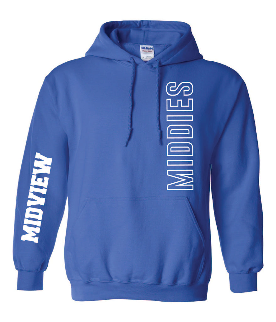 Middies Royal Blue Hoodie - choose sport for sleeve