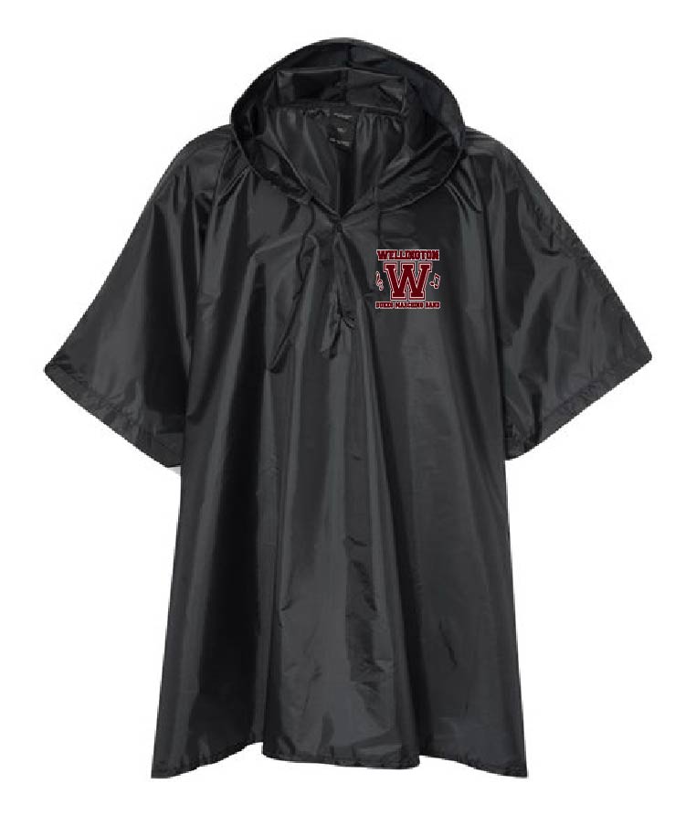 Wellington dukes cheerleading reusable poncho with storage bag
