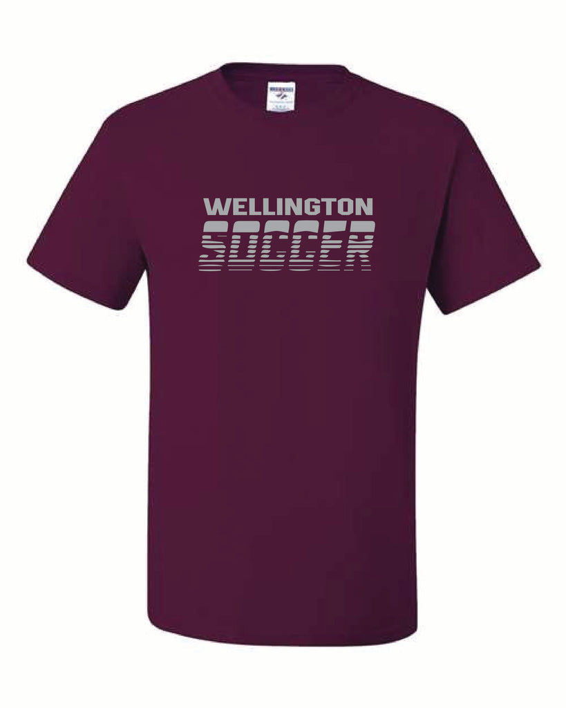 Wellington Soccer on maroon