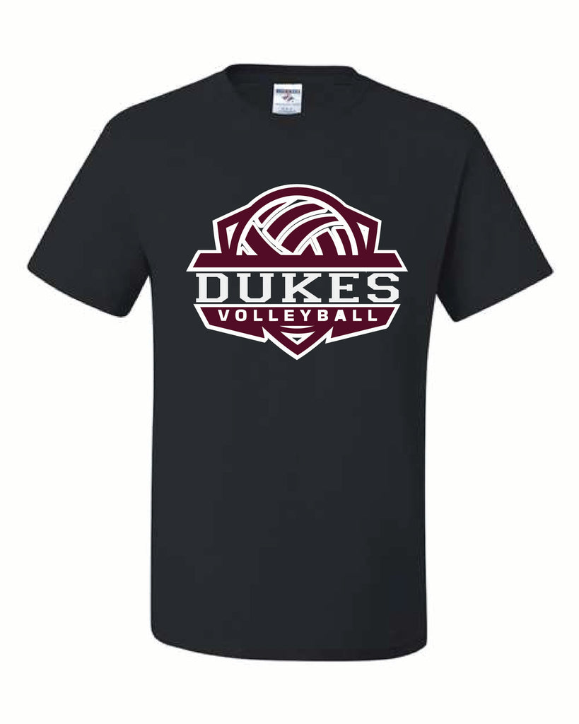 Wellington Dukes volleyball crest design on black