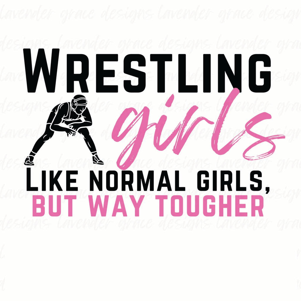 Wrestling Girls on White