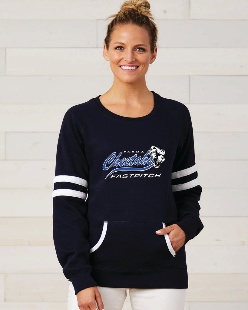 Cheetah on Raglan Crew