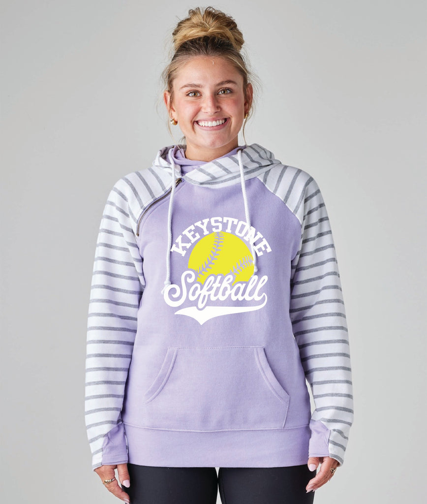 Keystone softball Women's side zip hoodie