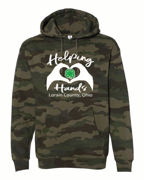 Helping Hands camo hoodie