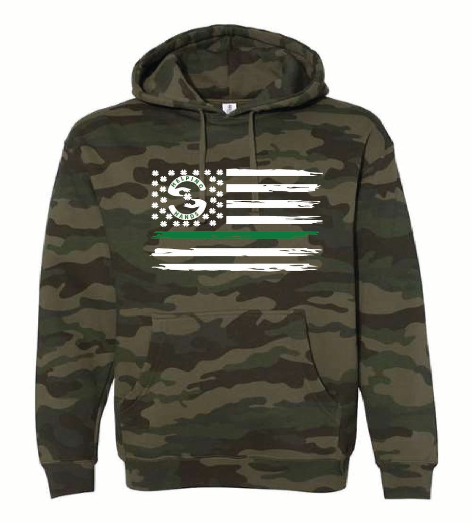 Helping Hands camo hoodie