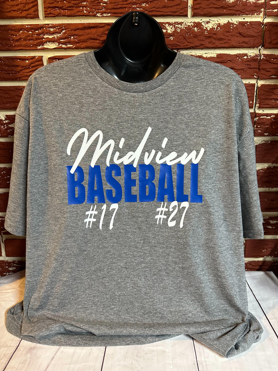 Midview Baseball Design with numbers – MTB Graphics
