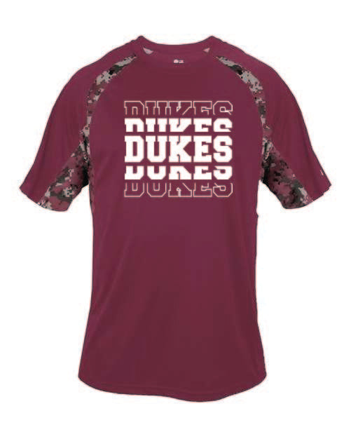 Repeating Dukes on Dri Fit with Camo