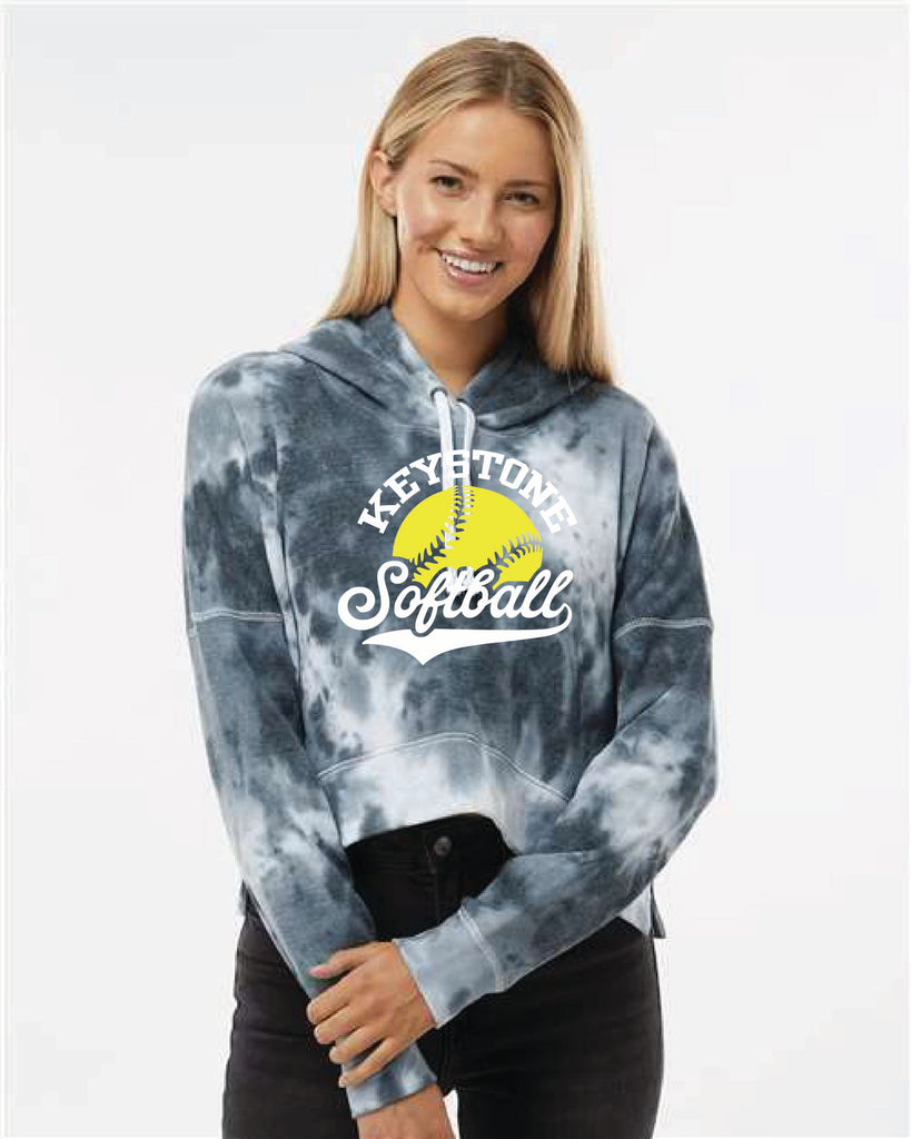 Keystone softball Women's crop hoodie