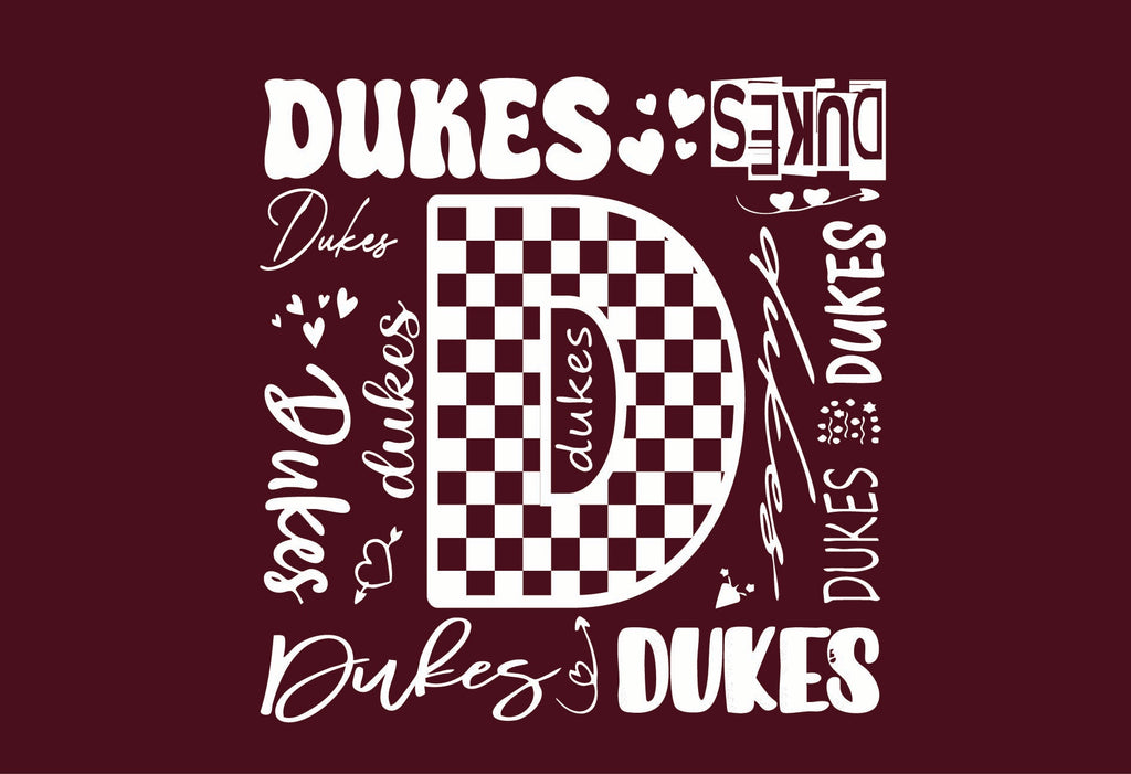 Wellington Dukes Dukes Dukes on Maroon