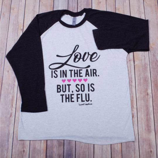 Love/Flu Raglan -- Vintage Black