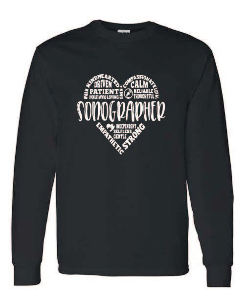 Heart Sonography Long Sleeve Tshirt