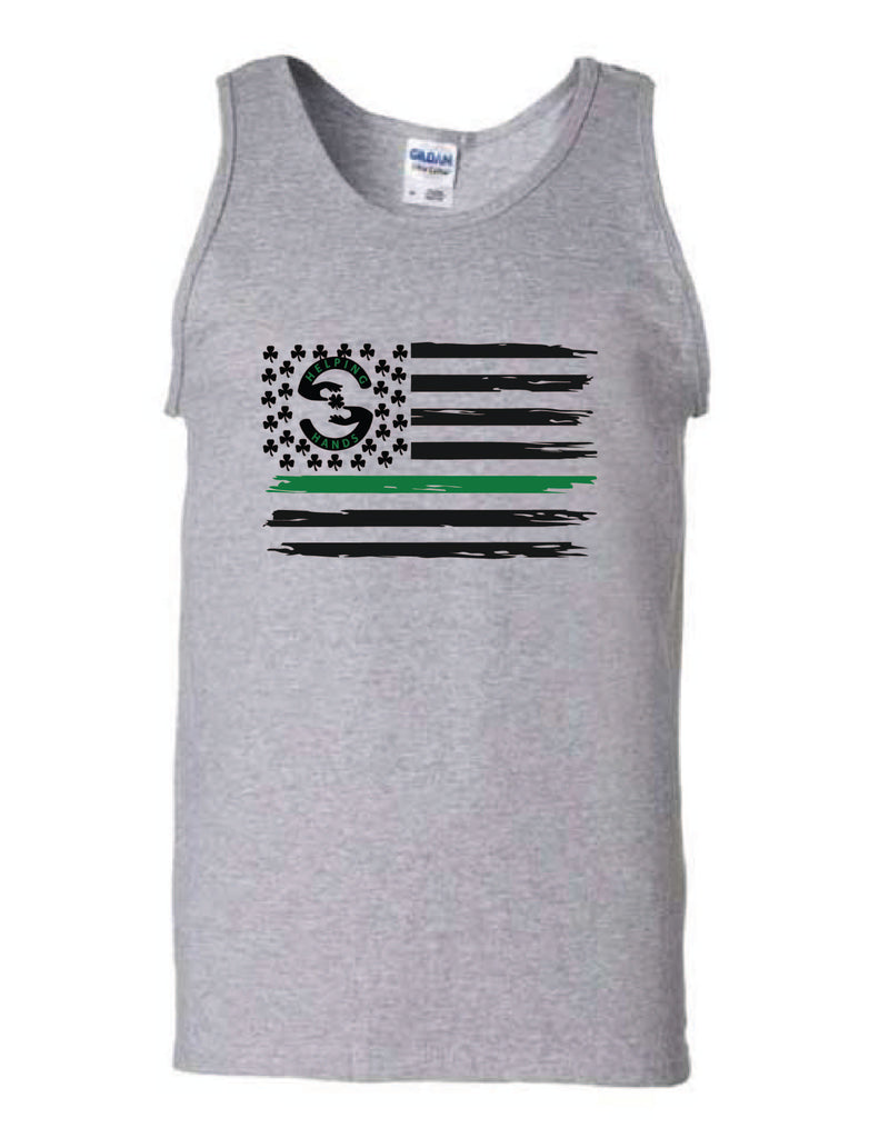 Helping Hands Flag Design on Adult Men's Tank