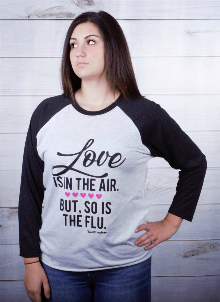 Love/Flu Raglan -- Vintage Black