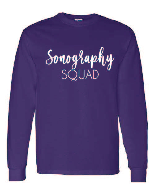 Sonography squad long sleeve tshirt  design 2