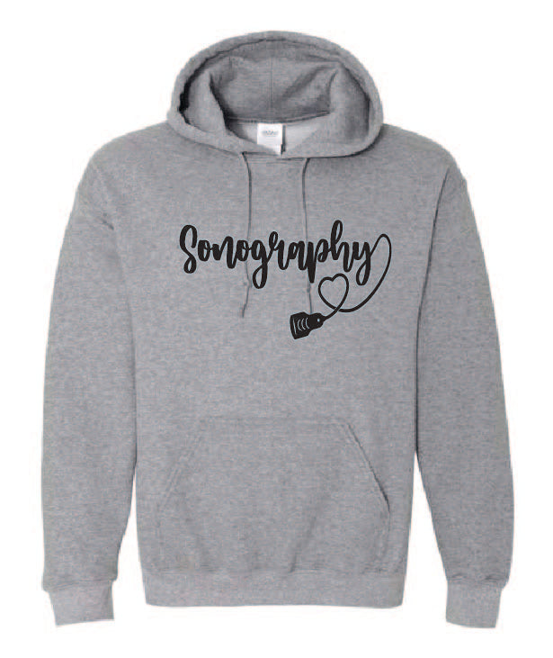 Sonography with heart Hoodie