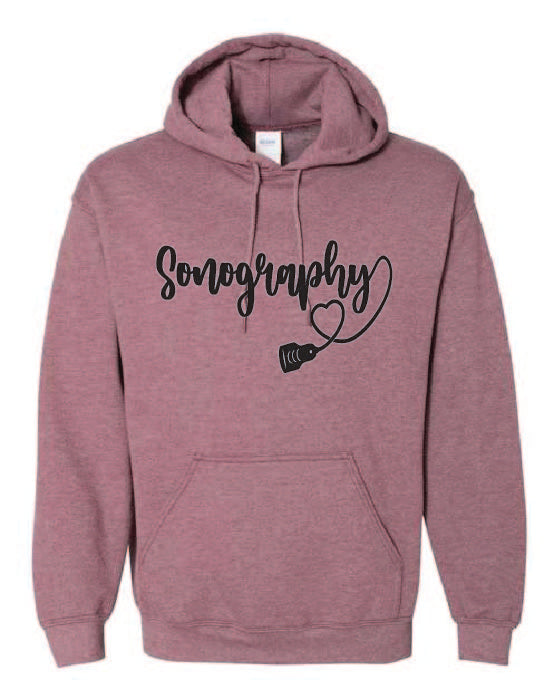 Sonography with heart Hoodie